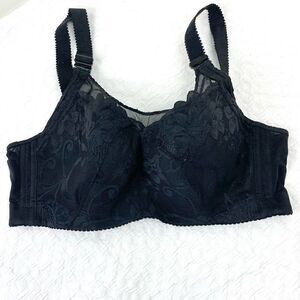 BUY 1 GET 1 FREE 38c lace black wide back smoothing comfortable bra full coverag